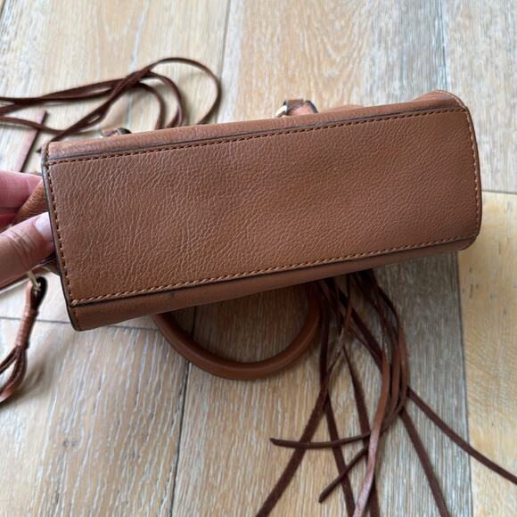 Rebecca Minkoff Brown Leather Mini Bag with Fringe Y2K - Picture 7 of 9